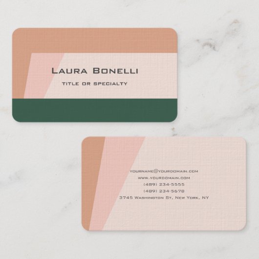 Premium-Leinen Beruflich modern Visitenkarte (Vorne/Hinten)