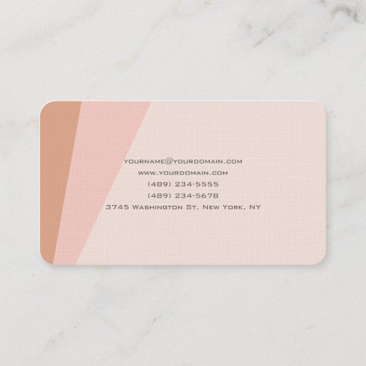 Premium-Leinen Beruflich modern Visitenkarte (Rückseite)