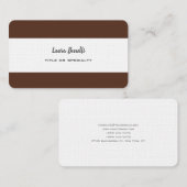 Premium-Leinen Beruflich Moderne Braun Weiß Visitenkarte (Vorne/Hinten)