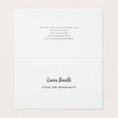 Premium-Leinen Beruflich Modernes, Minimalistische Visitenkarten (Außenseite Aufgefaltet)