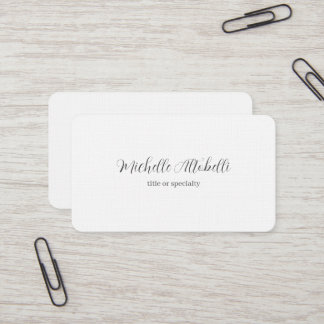 Premium-Leinen Beruflich Modernst handschriftlich Visitenkarte