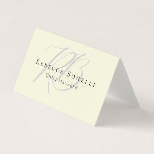 Premium-Leinen Exklusives Einzigartiges Monogramm Visitenkarten