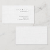 Premium-Leinen Minimalist Modern Visitenkarte (Vorne/Hinten)