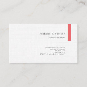 Premium-Leinen Minimalist Modern Visitenkarte