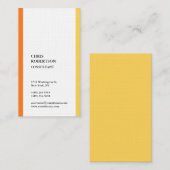 Premium-Leinen Minimalistisch modern Visitenkarte (Vorne/Hinten)