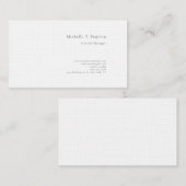 Premium-Leinen minimalistisch modern Visitenkarte (Vorne/Hinten)