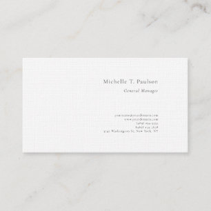 Premium-Leinen minimalistisch modern Visitenkarte