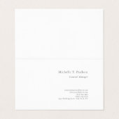 Premium-Leinen minimalistisch modern Visitenkarten (Außenseite Aufgefaltet)