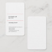 Premium-Leinen Minimalistisch Schlicht Einfach Ber Visitenkarte (Vorne/Hinten)