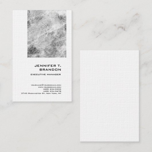 Premium-Leinen Minimalistisch Schlicht Moderne Ber Visitenkarte (Vorne/Hinten)