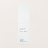 Premium-Leinen minimalistischer moderner Trend  Visitenkarten (Außenseite Aufgefaltet)