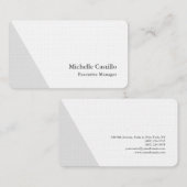 Premium-Leinen Schlicht Beruflich Minimalistisch Visitenkarte (Vorne/Hinten)