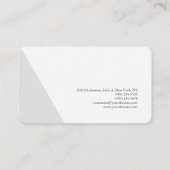 Premium-Leinen Schlicht Beruflich Minimalistisch Visitenkarte (Rückseite)