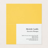 Premium-Leinen Schlicht Beruflich Minimalistisch Visitenkarten (Außenseite Aufgefaltet)