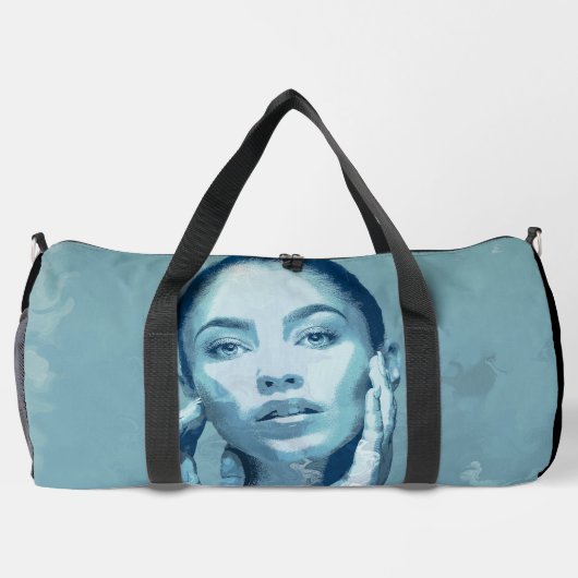 Premium-Leinwand "Frauen in Blau" Duffle Bag (Rückseite)
