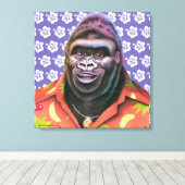 Premium Leinwand Mauer Art vergeblich Gorilla (Insitu (Holzboden))