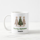 Premium Leopard Weihnachtsbäume mit individuellem Kaffeetasse (Links)