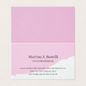 Premium Linen Einzigartig Elegante Schlichte Einfa Visitenkarten (Außenseite Aufgefaltet)