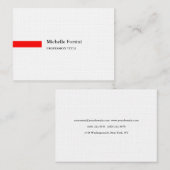 Premium Linen Elegant Schlicht Minimalistisch Visitenkarte (Vorne/Hinten)