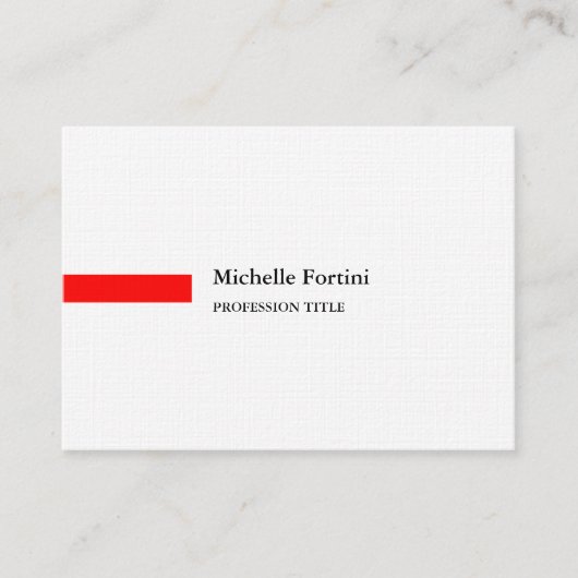 Premium Linen Elegant Schlicht Minimalistisch Visitenkarte (Vorderseite)