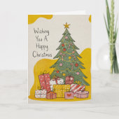 Premium-Linen-Frohe-Weihnachtskarte Karte (Vorderseite)