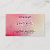 Premium Linen Luxus Personalisiert Handgeschrieben Visitenkarte (Rückseite)