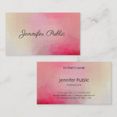 Premium Linen Luxus Personalisiert Handgeschrieben Visitenkarte (Vorne/Hinten)