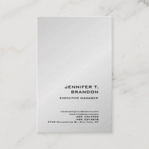 Premium Linen Minimalistisch Schlicht Modernes Sil Visitenkarte