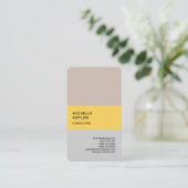Premium-Linen Moderne Beruflich exklusive Visitenkarte (Stehend Vorderseite)