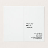 Premium-Linen Moderne Beruflich exklusive Visitenkarten (Außenseite Aufgefaltet)