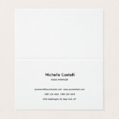 Premium Linen Professional Unique Classical Simple Visitenkarten (Außenseite Aufgefaltet)