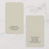 Premium Linen Runded Corner Elegant Minimalistisch Visitenkarte (Vorne/Hinten)