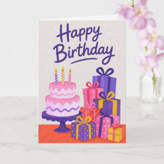 Premium-Linenc-Glückwunschkarte zum Geburtstag Karte