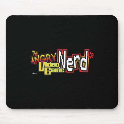Premium-Logo für den Nerd von Angry-Videospielen Mousepad (Vorne)