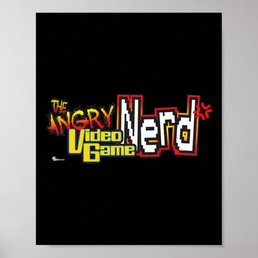 Premium-Logo für den Nerd von Angry-Videospielen Poster (Vorne)