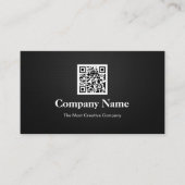 Premium-Logo für Schwarz-weiße Unternehmen QR-Code Visitenkarte (Vorderseite)