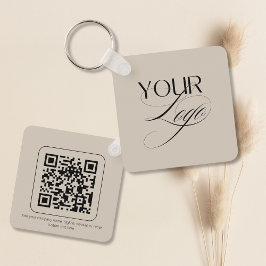 Premium-Logo für Vanilla QR-Code für benutzerdefin Schlüsselanhänger