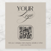 Premium-Logo für Vanilla QR-Code für benutzerdefin Weinetikett (Einzelnes Label)