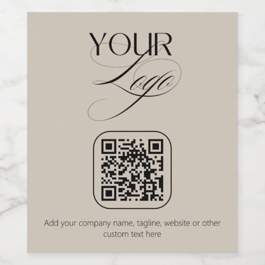 Premium-Logo für Vanilla QR-Code für benutzerdefin Weinetikett (Einzelnes Label)