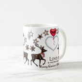 Premium Luxury Reindeer Snowflake Love in Every  Kaffeetasse (VorderseiteRechts)