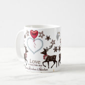 Premium Luxury Reindeer Snowflake Love in Every  Kaffeetasse (Vorderseite Links)