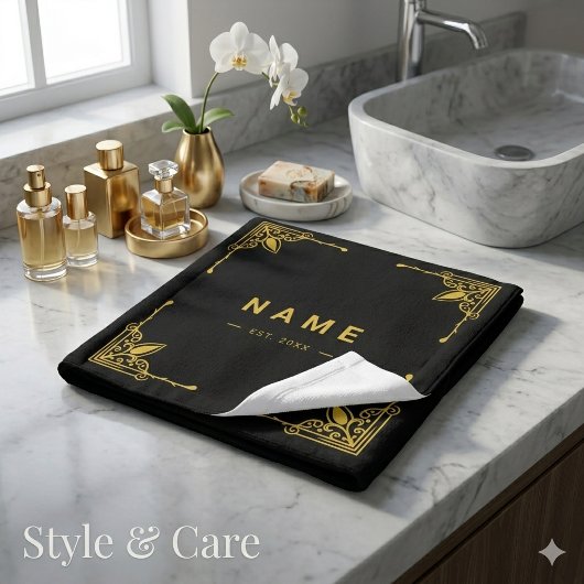 Premium Luxus Wash Tuch mit Individuelle Name