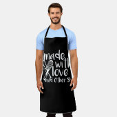 Premium Made with Liebe Black Koch Schürze, Cookin Schürze (Getragen)