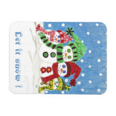 Premium-Magnet der Familie Snowmen Magnet (Horizontal)