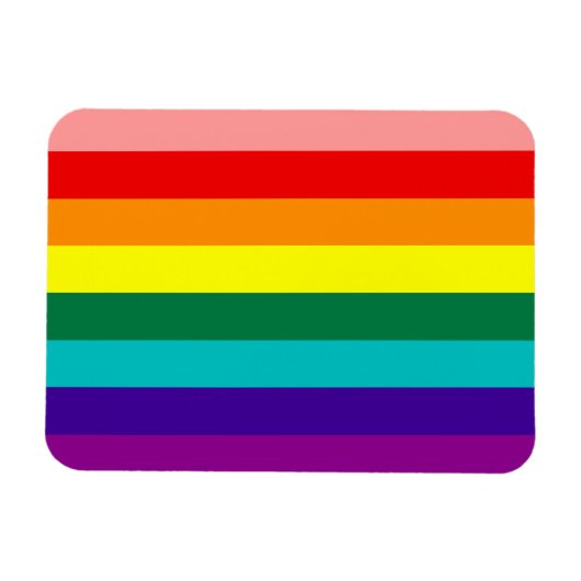 Premium-Magnet für den ersten Rainbow-Gay Pride Magnet (Horizontal)