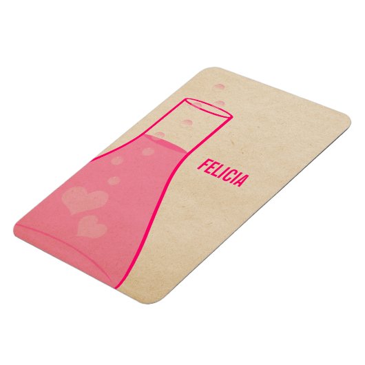 Premium-Magnet für Whimsical Beaker, rosa Magnet (Linke Seite)