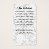 Premium-Marmor-Gedenkkarte Foto Beerdigungskarte (Rückseite)