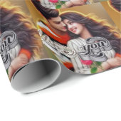 Premium Matt Wrapping Paper - farbenfrohe 3D Digit Geschenkpapier (Rolleneckpunkt)