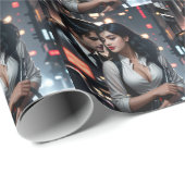 Premium Matt Wrapping Paper - farbenfrohe 3D Digit Geschenkpapier (Rolleneckpunkt)
