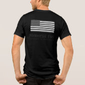 Premium Memorial Day USA-Flagge doppelseitig Tri-Blend Shirt (Rückseite)